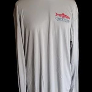 Blue 84, Convict Lake California long sleeve grey tee shirt, L